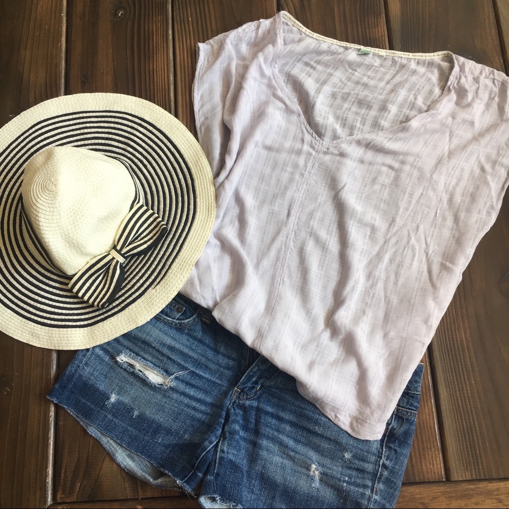 Anthropologie Soft Gray blouse Size M